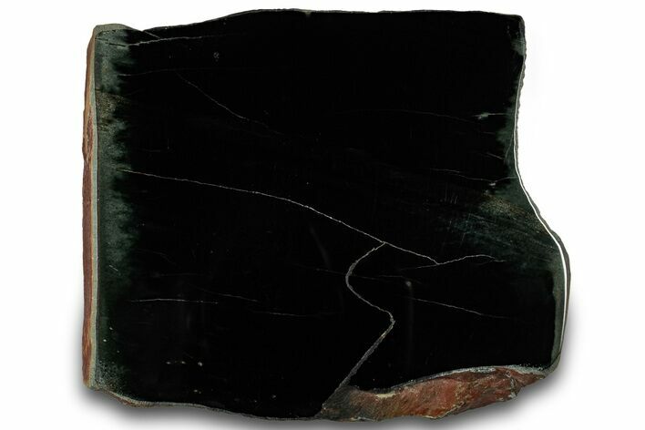 Polished Black Jade (Actinolite) Slab - Western Australia #314572